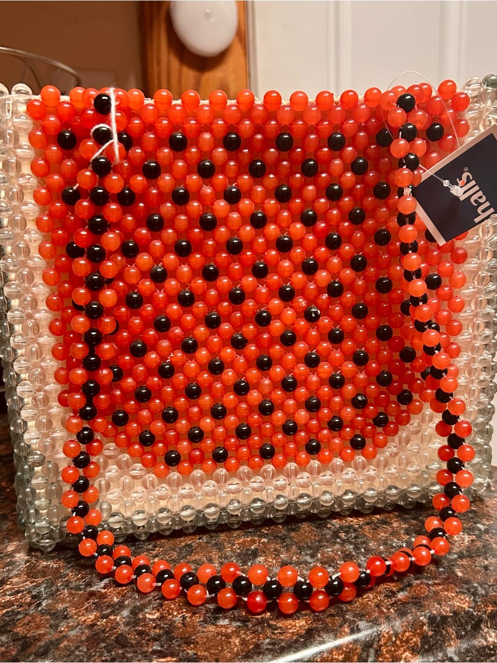 NWT Cynthia Rowley Beaded Watermelon Shoulder Bag